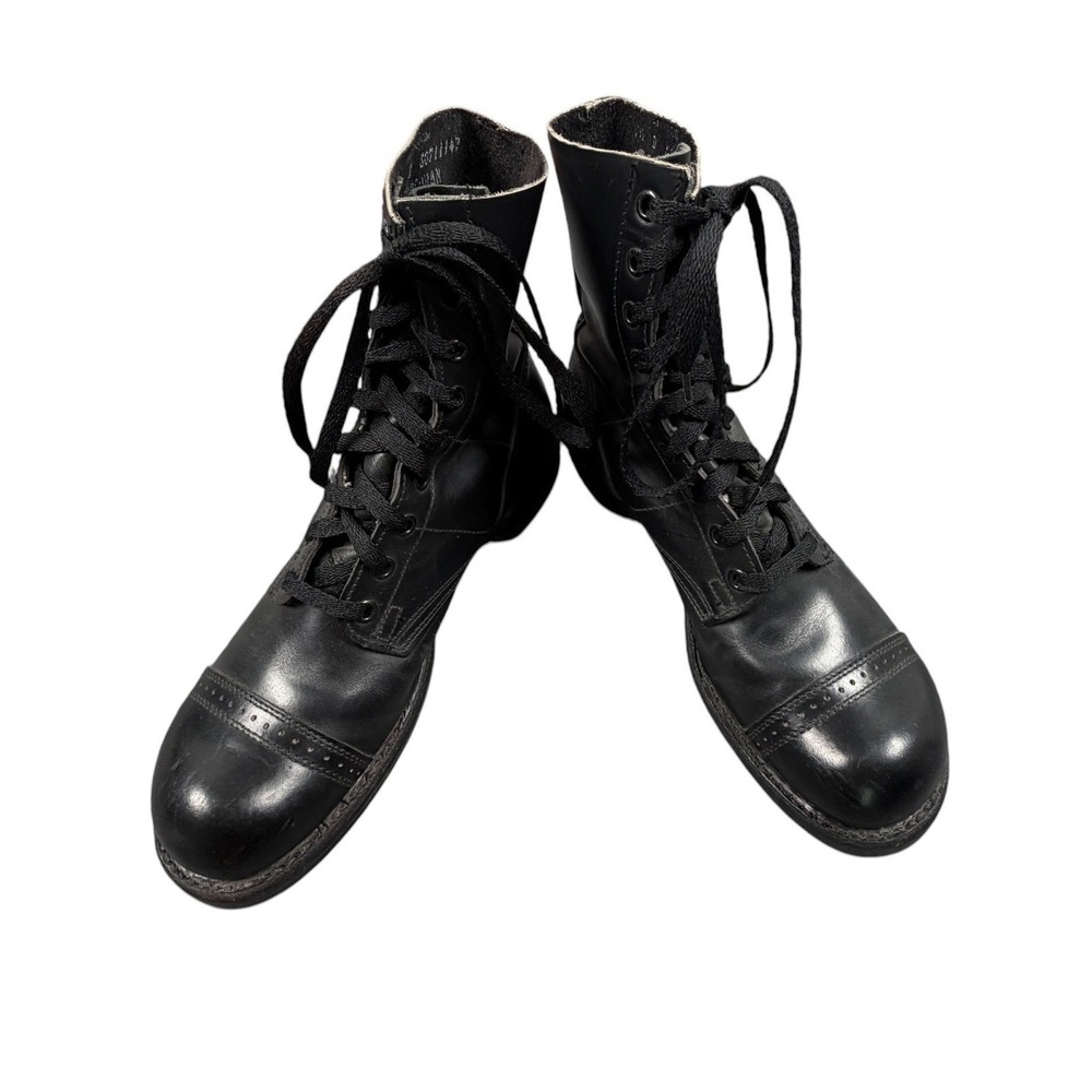 Corcoran 1500  Men's Jumper Boots Black Leather Military Cap Toe Lace Up 7.5 D